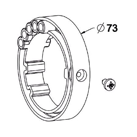 Bague de verrou Automatique Tube ZF54 /D73 mm .
