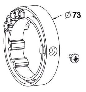 Bague de verrou Automatique Tube ZF54 /D73 mm . H865Attaches TablierZURFLUH-FELLER