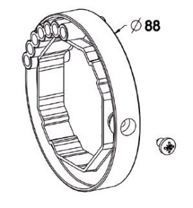 Bague de verrou Automatique Tube OCTO 60 /D88 mm . H823Attaches TablierZURFLUH-FELLER