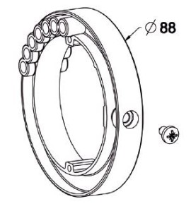 Bague de verrou Automatique Tube ZF 64 /D88 mm . H821Attaches TablierZURFLUH-FELLER
