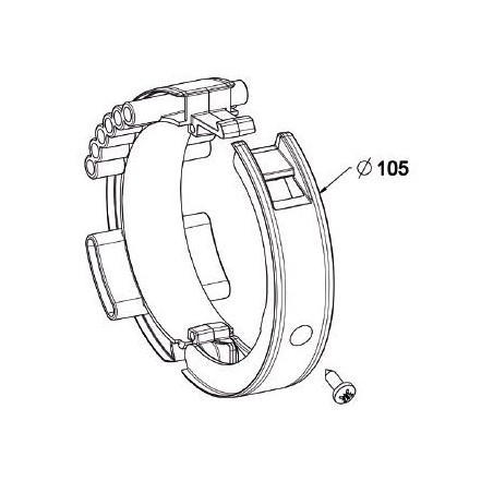 Bague OUVRANTE pour verrou  BLOCKSUR Tube ZF 80 /D 105 mm .