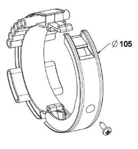 Bague OUVRANTE pour verrou BLOCKSUR Tube ZF 80 /D 105 mm . H895AAPièces détachées Portes de garageZURFLUH-FELLER