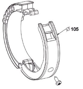 Bague OUVRANTE pour verrou BLOCKSUR Tube ZF 80 /D 105 mm . H895ABPièces détachées Portes de garageZURFLUH-FELLER
