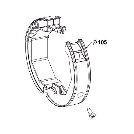 Bague OUVRANTE pour verrou BLOCKSUR Tube OCTO 70 /D 105 mm .