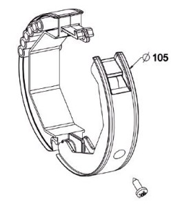Bague OUVRANTE pour verrou BLOCKSUR Tube OCTO 70 /D 105 mm . H895ACPièces détachées Portes de garageZURFLUH-FELLER