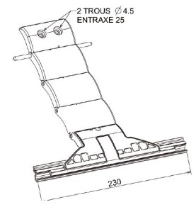 Verrou BLOCKSUR pour porte de garage-4 MAILLONS- H895DPièces détachées Portes de garageZURFLUH-FELLER
