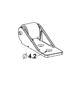 Galet Anti-flexion-62x25 H 22.5-semelle résine G220AGuides tablierZURFLUH-FELLER