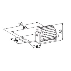Galet Anti-flexion-80 x25 H 320-semelle Alu