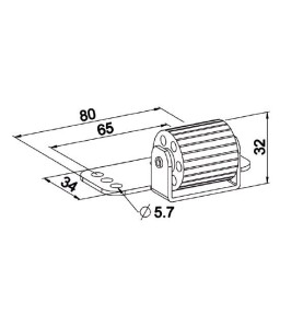 Galet Anti-flexion-80 x25 H 320-semelle Alu G254Guides tablierZURFLUH-FELLER
