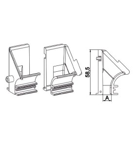 Paire de tulipes TRADI-ZF-Blanche pour lame de 8 mm H360Lame de 8 mmZURFLUH-FELLER