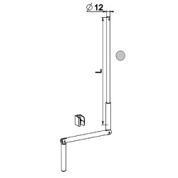 MANIVELLE GRISE SELECTALU. LGR TOTALE 1300