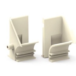 Paire de tulipes TRADI-ZF-Blanche pour lame de 8 mm H360Lame de 8 mmZURFLUH-FELLER