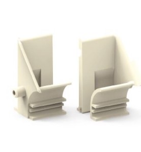 Paire de tulipes TRADI-ZF-Blanche pour lame de 8 mm H360Lame de 8 mmZURFLUH-FELLER