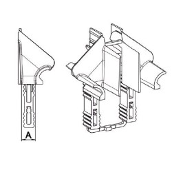 Paire de tulipes ALURENO ZF-Blanche pour lame de 8 mm