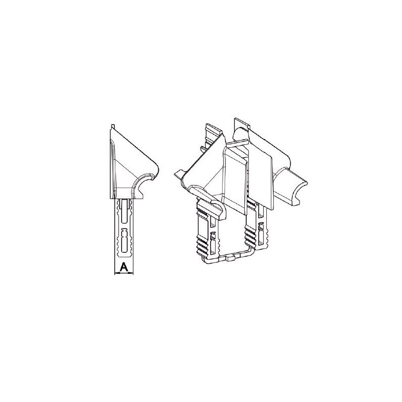 Paire de tulipes ALURENO ZF-Blanche pour lame de 8 mm L440ALame de 8 mmZURFLUH-FELLER