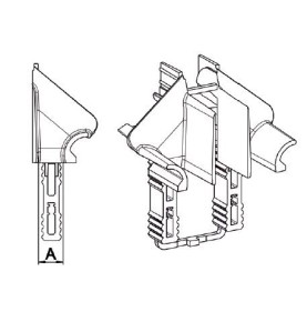 Paire de tulipes ALURENO ZF-Blanche pour lame de 8 mm L440ALame de 8 mmZURFLUH-FELLER