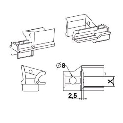 Paire de tulipes POLYRENO ZF-Blanche pour lame de 14 mm