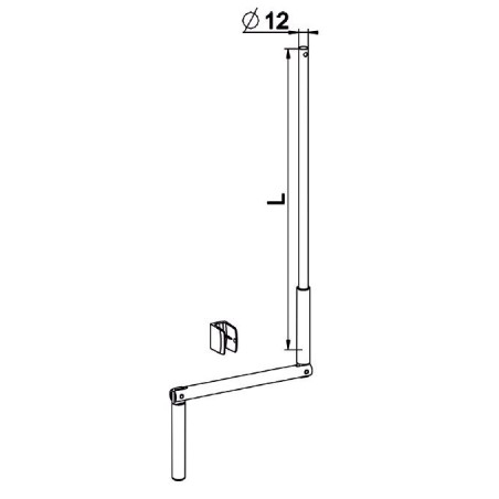 MANIVELLE BLANCHE SELECTALU. LGR TOTALE 1500