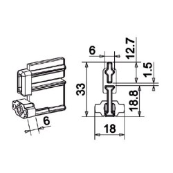 Embout  Arrêt de lame finale Escamotable
