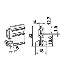 Embout Arrêt de lame finale Escamotable H166AAccessoires lame finaleZURFLUH-FELLER