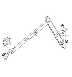 Paire de Bras de projection-L 500-BLANC-ACIER H424Accessoires lame finaleZURFLUH-FELLER