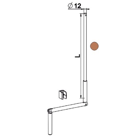 MANIVELLE MARRON SELECTALU. LGR TOTALE 1500
