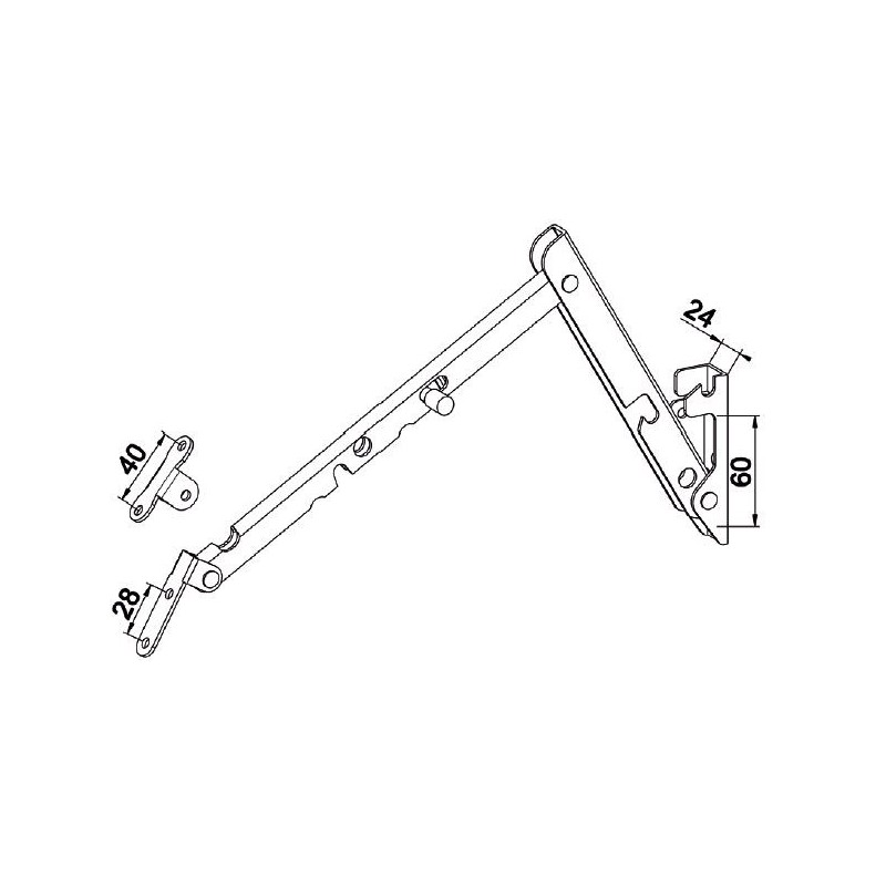Paire de Bras de projection-L 500-BLANC-ALU H490Accessoires lame finaleZURFLUH-FELLER