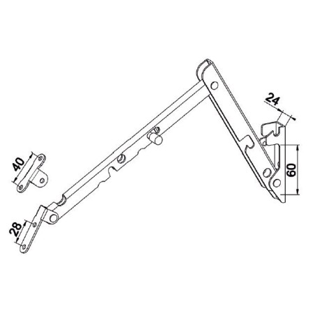 Paire de Bras de projection-L 500-BLANC-ALU H490Accessoires lame finaleZURFLUH-FELLER