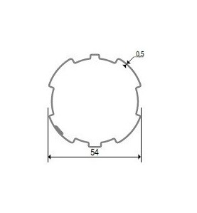 Tube ZF 54 MM-Longueur 2.50 mètres T542500TubesZURFLUH-FELLER