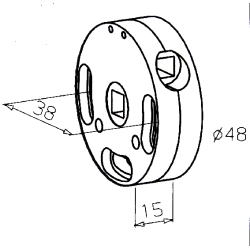 Treuil SCREEN -D48 MM-3.2/1-CARRE 6-CARRE 7 C380BStoresZURFLUH-FELLER