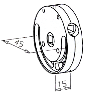 Treuil SCREEN -D 58 MM-3.2/1- 6P6-CARRE 7 C381StoresZURFLUH-FELLER