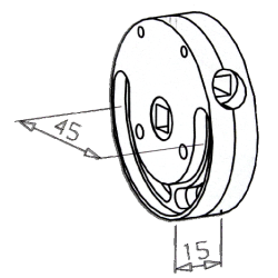 Treuil SCREEN -D 58 MM-3.2/1- 6P7-CARRE 7 C381AStoresZURFLUH-FELLER