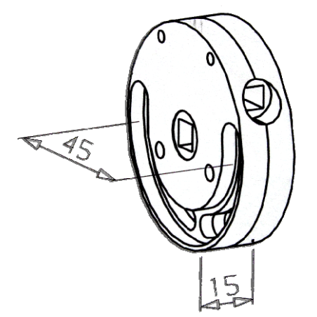 Treuil SCREEN -D 58 MM-3.2/1- 6P7-CARRE 7 C381AStoresZURFLUH-FELLER