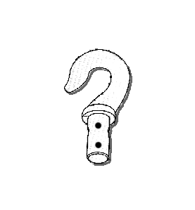 Crochet à monter sur manivelle D13 . 2004482StoresZURFLUH-FELLER