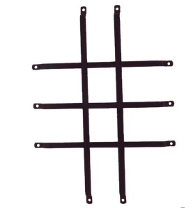 Grille de protection Hublot-Acier Laqué NOIR N00084699202Pièces détachées Portes de garageMPM