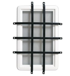 Grille de protection Hublot-Acier Laqué NOIR N00084699202Pièces détachées Portes de garageMPM