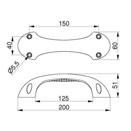 Poignée de Manoeuvre GARONA -NOIRE