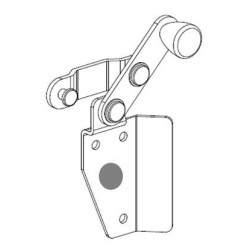 1/2 Verrou de jalousie en Alu GRIS coté DROIT VS105DP85PersiennesDEPRAT