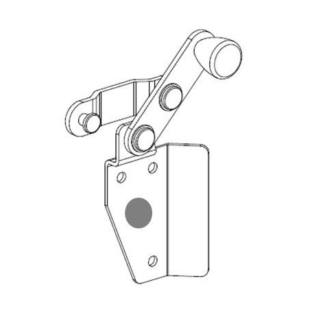 1/2 Verrou de jalousie en Alu GRIS coté DROIT VS105DP85PersiennesDEPRAT
