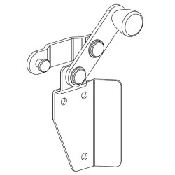 1/2 Verrou de jalousie en Alu BLANC coté DROIT VS105DP90PersiennesDEPRAT