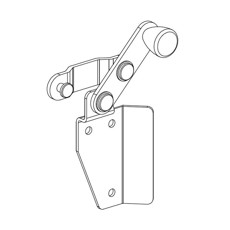 1/2 Verrou de jalousie en Alu BLANC coté DROIT VS105DP90PersiennesDEPRAT