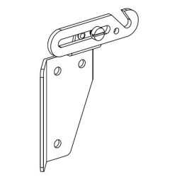 Gâche Verrou de jalousie en Alu BLANC coté DROIT VS108DP90PersiennesDEPRAT
