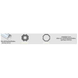 Jeux d Adaptation Tube Octogonal 40 mm