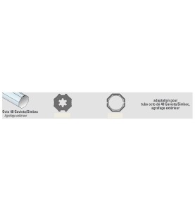 Jeux d Adaptation Tube Octogonal 40 mm 9500387Accessoires LS 40SIMU