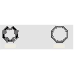 Jeux d'Adaptation Tube  OCTOGONAL 60 mm