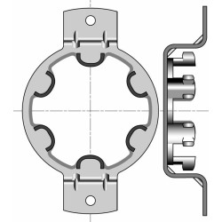 Support moteur OMEGA ( Entraxe 100 ) 9410711Support SomfySomfy