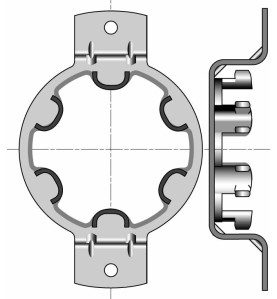 Support moteur OMEGA ( Entraxe 100 ) 9410711Support SomfySomfy