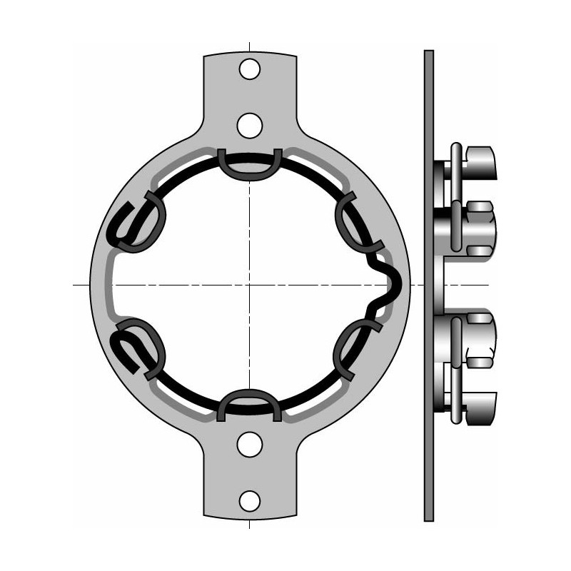 Support moteur OMEGA ( Entraxe 75-102 ) 9410707Support SomfySomfy