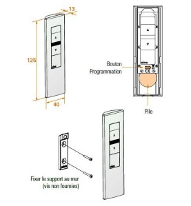 Emetteur Mobile Simu 1 canal 2008799Commandes EHZSIMU
