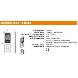 Emetteur Mobile HORLOGE  Simu 6 canaux Blanc